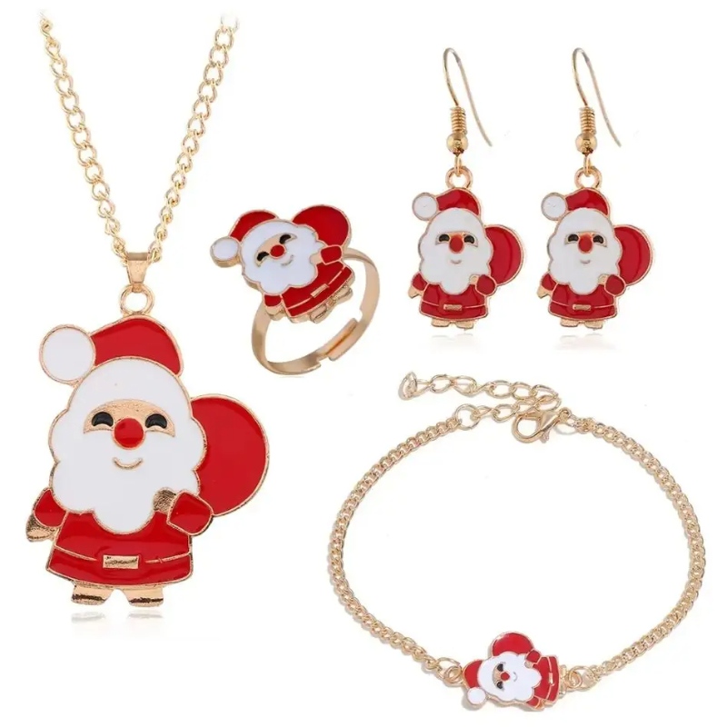 Ensemble de bijoux thème denoël, cloches de renne, Support d'arbre denoël, personnalisation
