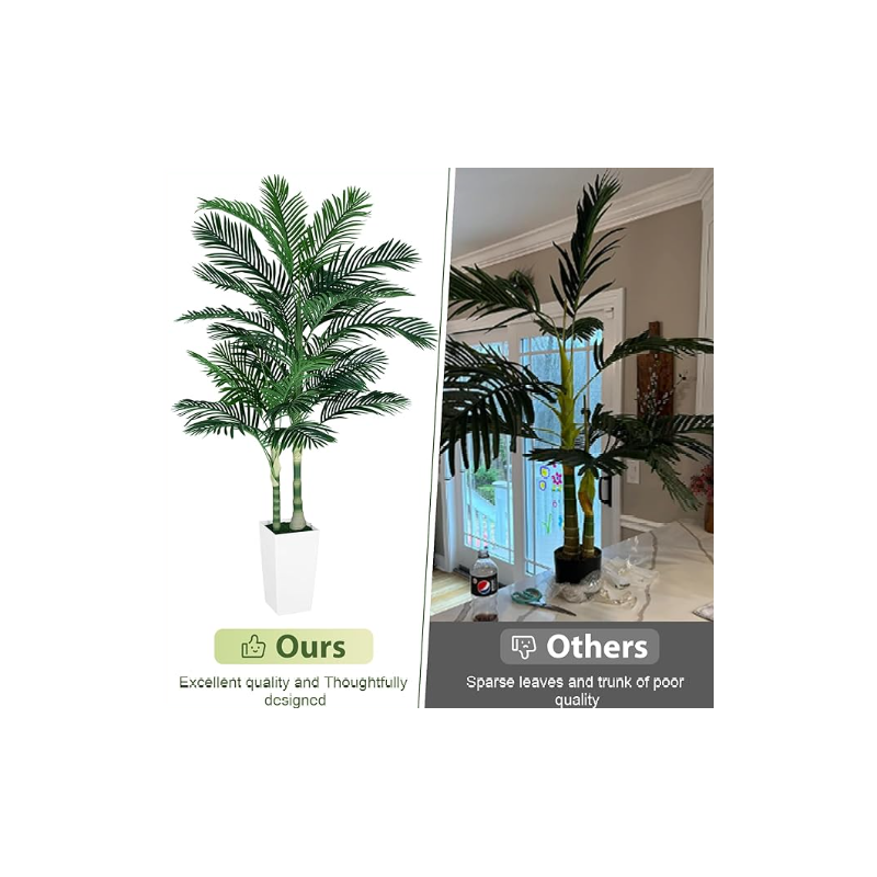 Palmiers de canne doré artificiels d'intérieur