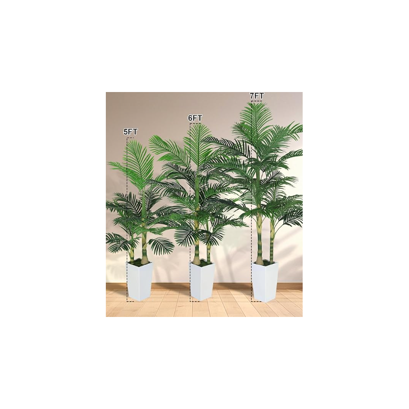 Palmiers de canne doré artificiels d'intérieur