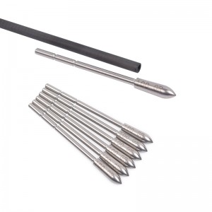 159928 80/100/120 points d\'insertion en acier inoxydable pour les flèches de carbone ID3.2 mm