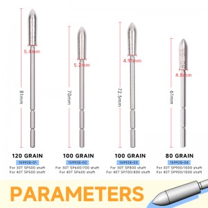 159928 80/100/120 points d\'insertion en acier inoxydable pour les flèches de carbone ID3.2 mm