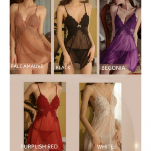 Lingerie sexy. Un voir - à travers, robe glissante séduisante avec un pur - encore - Style séduisant, avec épissage en maille et en dentelle, construit - dans un soutien-gorge et un ouvert - Back Halter Design899 Prix:$99,99