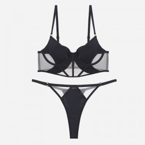 Français - lingerie de style. Sexy mince - coton lisse - corset à poisson en maille de surface - soutien-gorge de style. Il fait que de gros seins apparaissent plus petits et empêche l\'agitation W7215 Price:$199.99