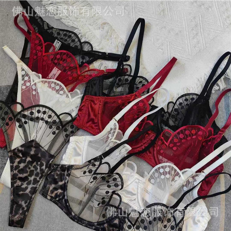 Femmes\Français sexy-style ultra-mince soutien-gorge en dentelle brodé pour de grands bustes, minimisant et anti-anti--Affaissement W7636Price:$119.99