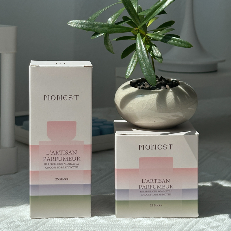 Boîte de parfum d'élégance pastel