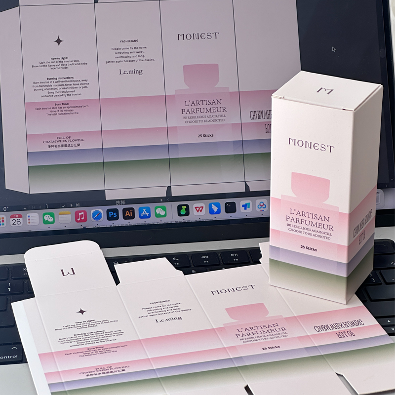 Boîte de parfum d'élégance pastel