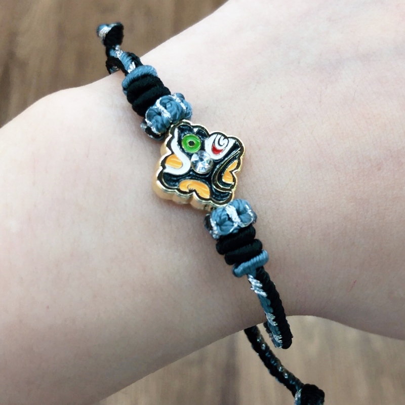 Chinois-Bracelet à cordon tressé de style