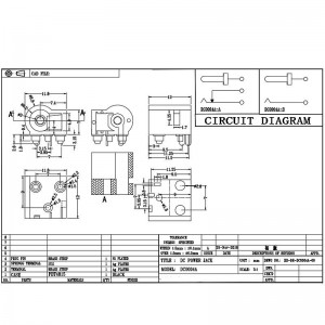 Socket cc dc-0004A, petite prise d\'appareil de ménage pour purificateurs d\'eau, deux-Pin de charge de montage de surface avec colonne de positionnement
