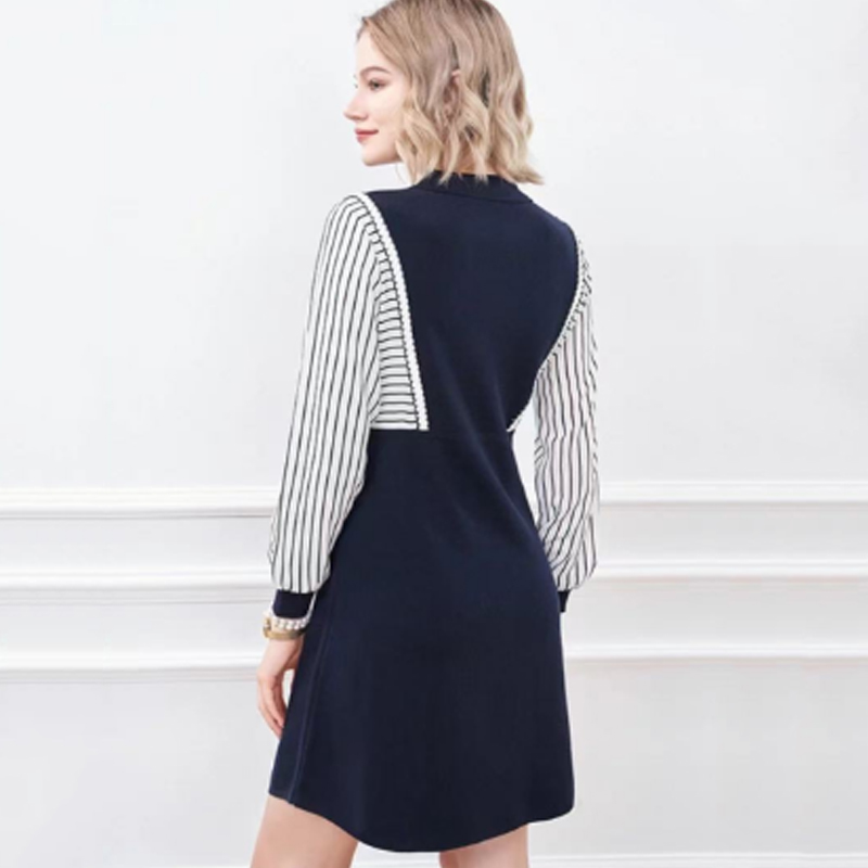 Automne au début de l'automne inversé en tricot à moitié cardigan