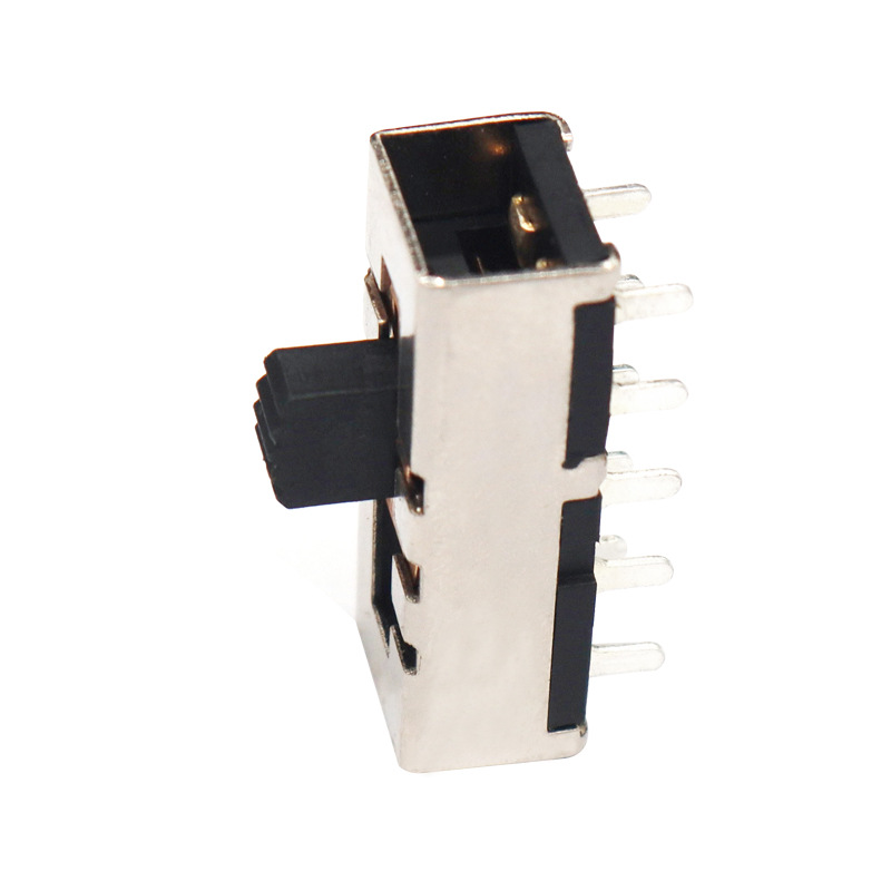 Interrupteur à glissière SS24H25 sans oreilles, épingles courtes, traction verticale, interrupteur audio à courant élevé, interrupteur électronique pour les appareils électroménagers