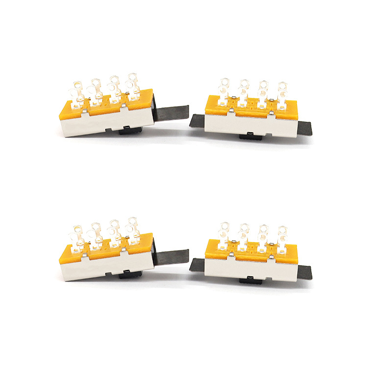 Interrupteur à glissière SS23L16, courant élevé, trois-positionner, doubler-Row, 8-broche, interrupteur de déchiqueteur, interrupteur de glissement vertical pour l'équipement mécanique