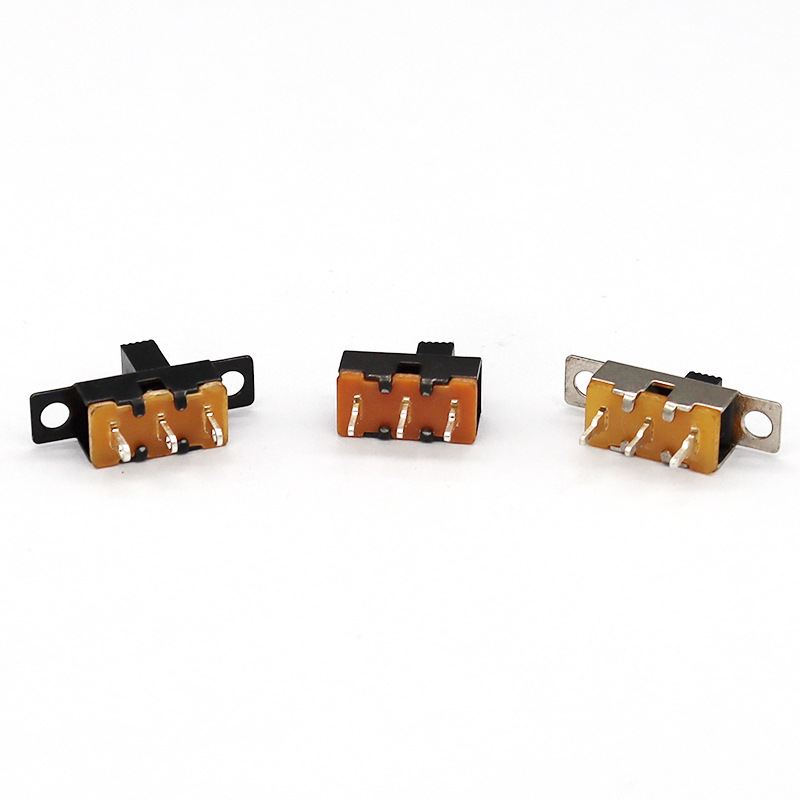 Interrupteur de diapositive SS12F71 Toy audio Single-Rangée troisième-Interrupteur de glissière à LED à LED à broches