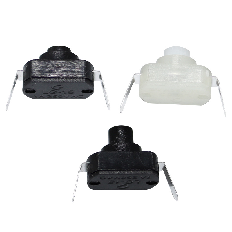 Push Switch LG-15 Self réinitialisénormalement fermé-verrouillage, verrouillage-lampe de poche de la lampe de lampe de bureau LED de l'interrupteur gratuit