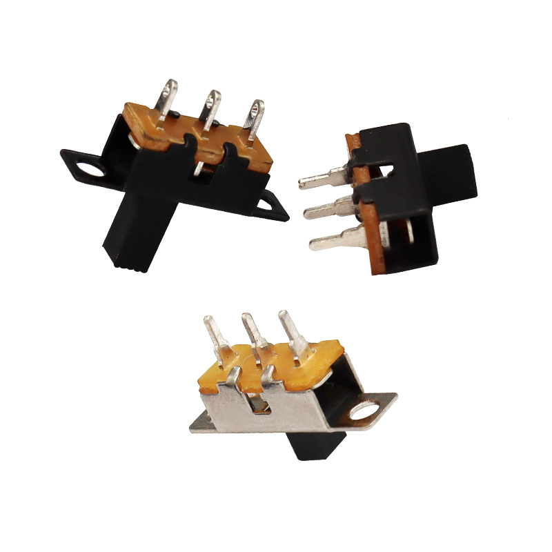 Interrupteur de diapositives SS12F71 pour l'éclairage, les appareils électriques et les petits appareils électroménagers, un 1-position unique-Rangée troisième-Pin d'interrupteur de diapositive verticale