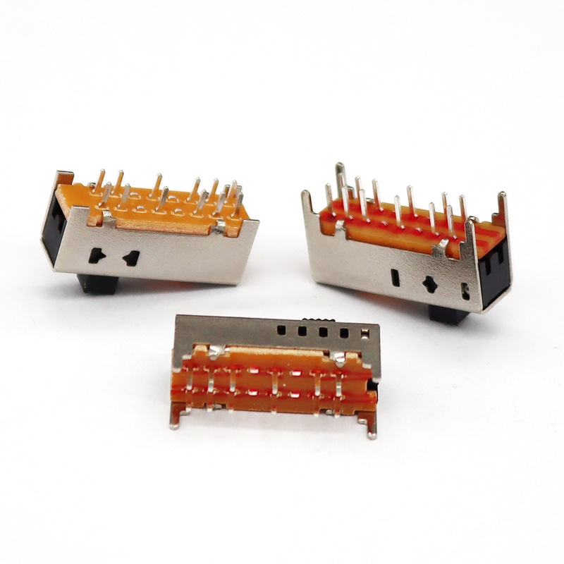 Interrupteur à glissière SS25D01 Double-Rangée 12-Interrupteur de glissement à broches Micro Interrupteur de diapositive micro verticale