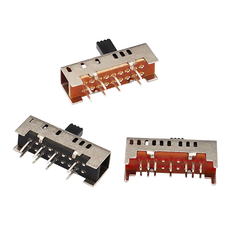 Interrupteur à glissière SS23H06, double-Rangée 8-Épingle interrupteur de glissement vertical, interrupteur de glissière verticale pour chauffage électrique à couverture électrique