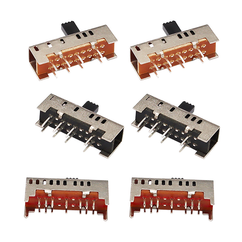 Interrupteur à glissière SS23H06, double-Rangée 8-Épingle interrupteur de glissement vertical, interrupteur de glissière verticale pour chauffage électrique à couverture électrique