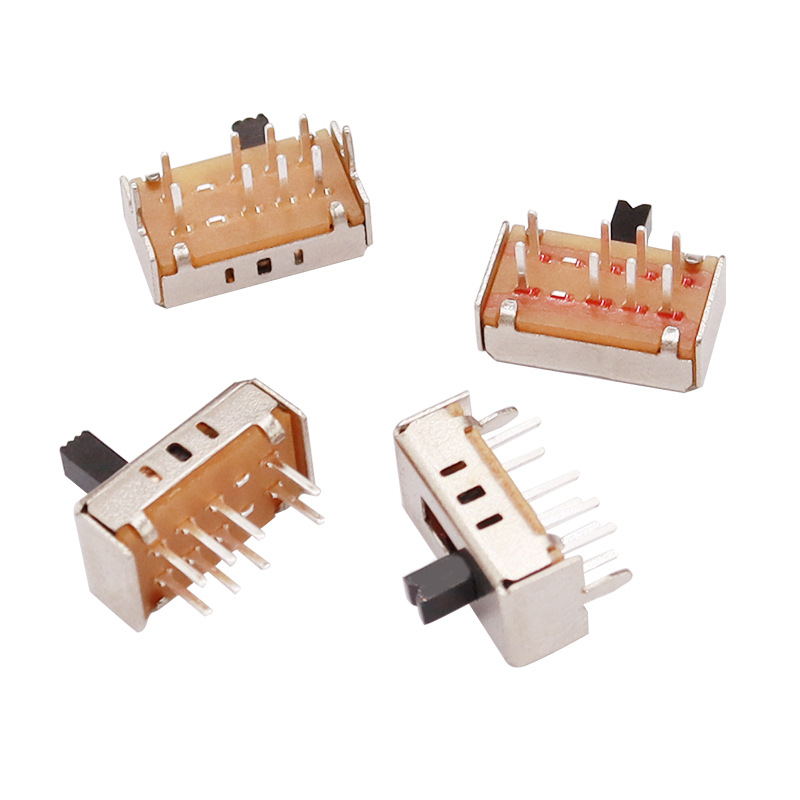 Interrupteur à glissière SS23D07, côté horizontal-Tirez l'interrupteur coulissant, lampadaire trois-Interrupteur de position, commutateur de bande d'alimentation