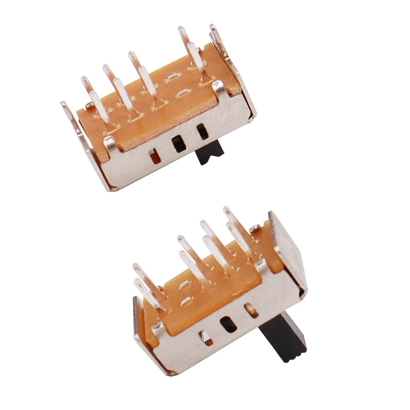 Interrupteur à glissière SS23D07, côté horizontal-Tirez l'interrupteur coulissant, lampadaire trois-Interrupteur de position, commutateur de bande d'alimentation