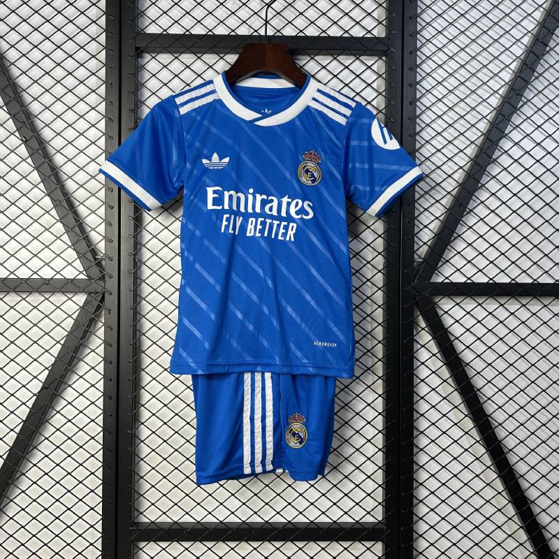 25/26 enfants Real Madrid troisième taille à l'extérieur 16-28
