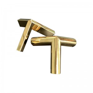 Zotye en acier inoxydable or électroplate triangulaire trois-Ornement de support creux dimensionnel