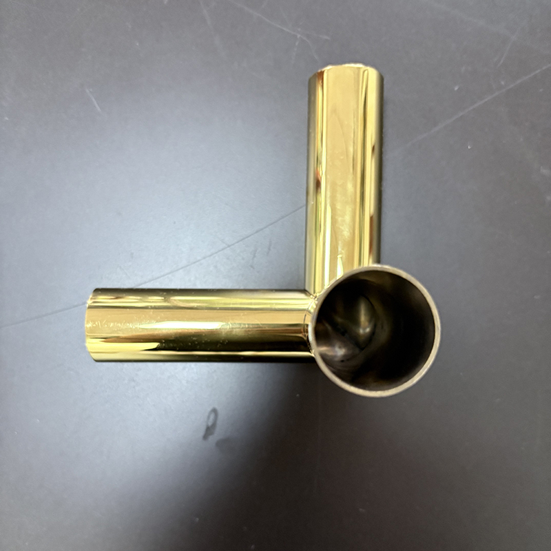 Zotye en acier inoxydable or électroplate triangulaire trois-Ornement de support creux dimensionnel