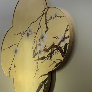 Zotye en acier inoxydable or électrolité chinois-Articles décoratifs en acier inoxydable à motifs de style