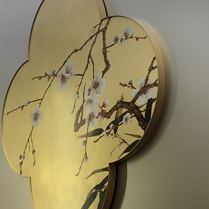 Zotye en acier inoxydable or électrolité chinois-Articles décoratifs en acier inoxydable à motifs de style