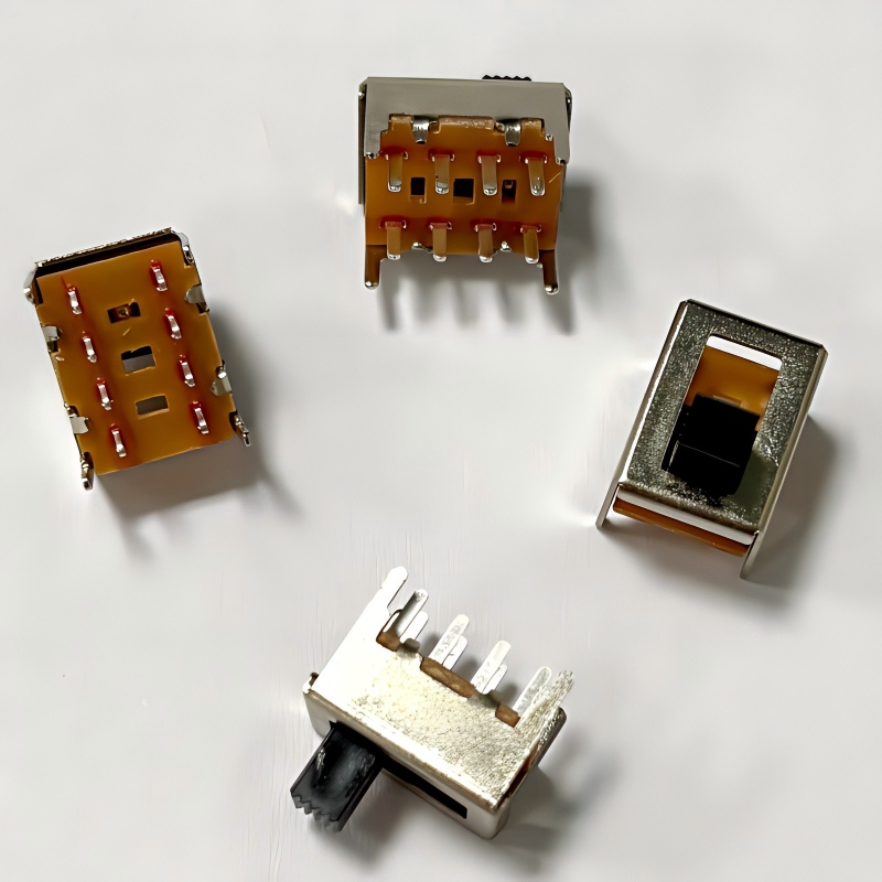 interrupteur à glissière SS23F06 3-poste, 10-conception de broches pour les lumières LED -- Usine de Dongguan directe