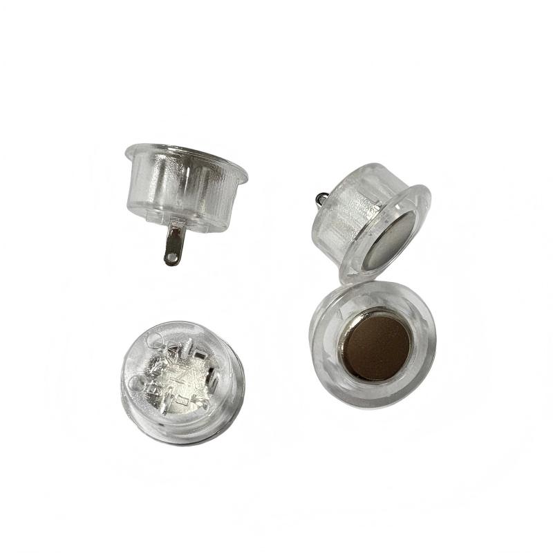 Interrupteur tactile (pas de lumière) Encastré 12 mm pour armoires et armoires ; contact 5 V-Lumière LED à intensité variable contrôlée avec détecteur de mouvement